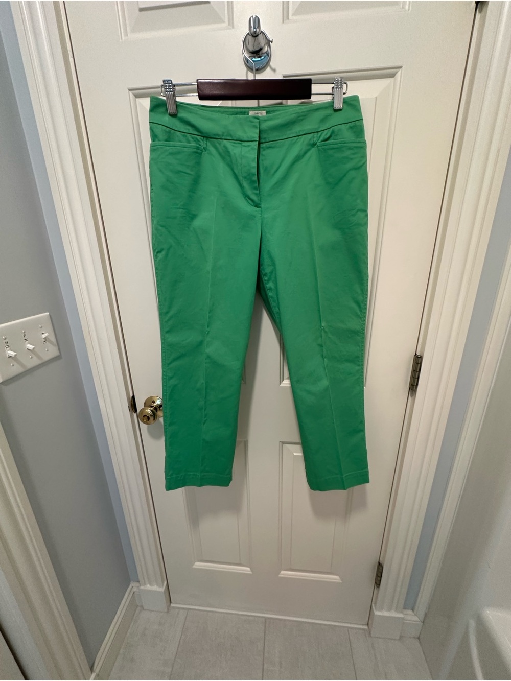 Talbots Bright Green Curvy Crop Pants